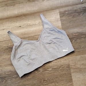 Gray puma sports bra